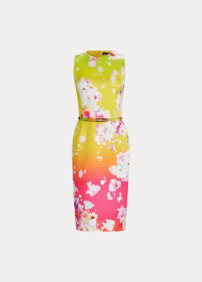 Vestido Ralph Lauren Tuscon Floral Belted Mulher 24961-YRIQ